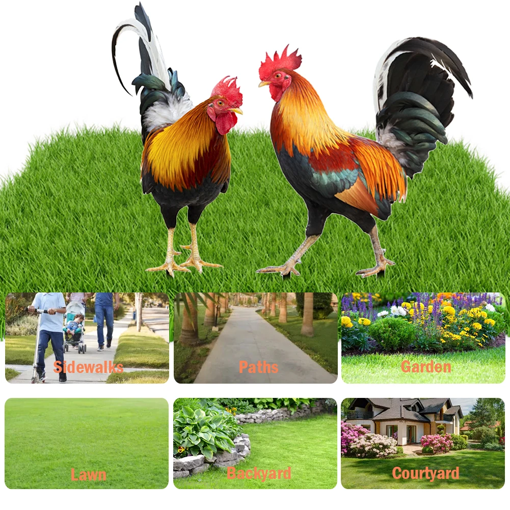 2pcs Garden Rooster Statue Unique Acrylic Chicken Sculpture Waterproof Ground-plug for Patio Backyard Outdoor Decoration
2pcs Garden Rooster Statue Unique Acrylic Chicken Sculpture Waterproof Ground-plug for Patio Backyard Outdoor Decoration