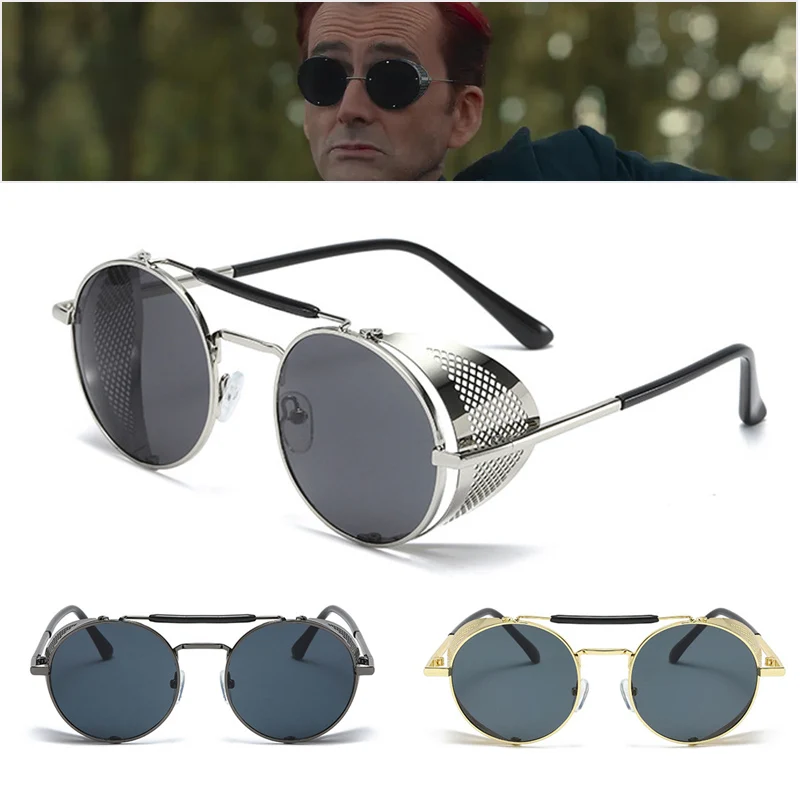 Солнцезащитные очки Good Omens, хороший дьявол, Кроули, Дэвид, Теннант, круглые металлические солнцезащитные очки в стиле ретро, стимпанк
Солнцезащитные очки Good Omens, хороший дьявол, Кроули, Дэвид, Теннант, круглые металлические солнцезащитные очки в стиле ретро, стимпанк