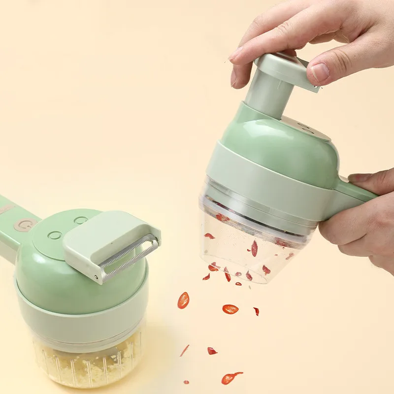 4In1 Handheld Electric Vegetable Cutter Set Wireless Electric Garlic Mud Masher Garlic Chopper Cutting Pressing Mixer Food Slice
4In1 Handheld Electric Vegetable Cutter Set Wireless Electric Garlic Mud Masher Garlic Chopper Cutting Pressing Mixer Food Slice