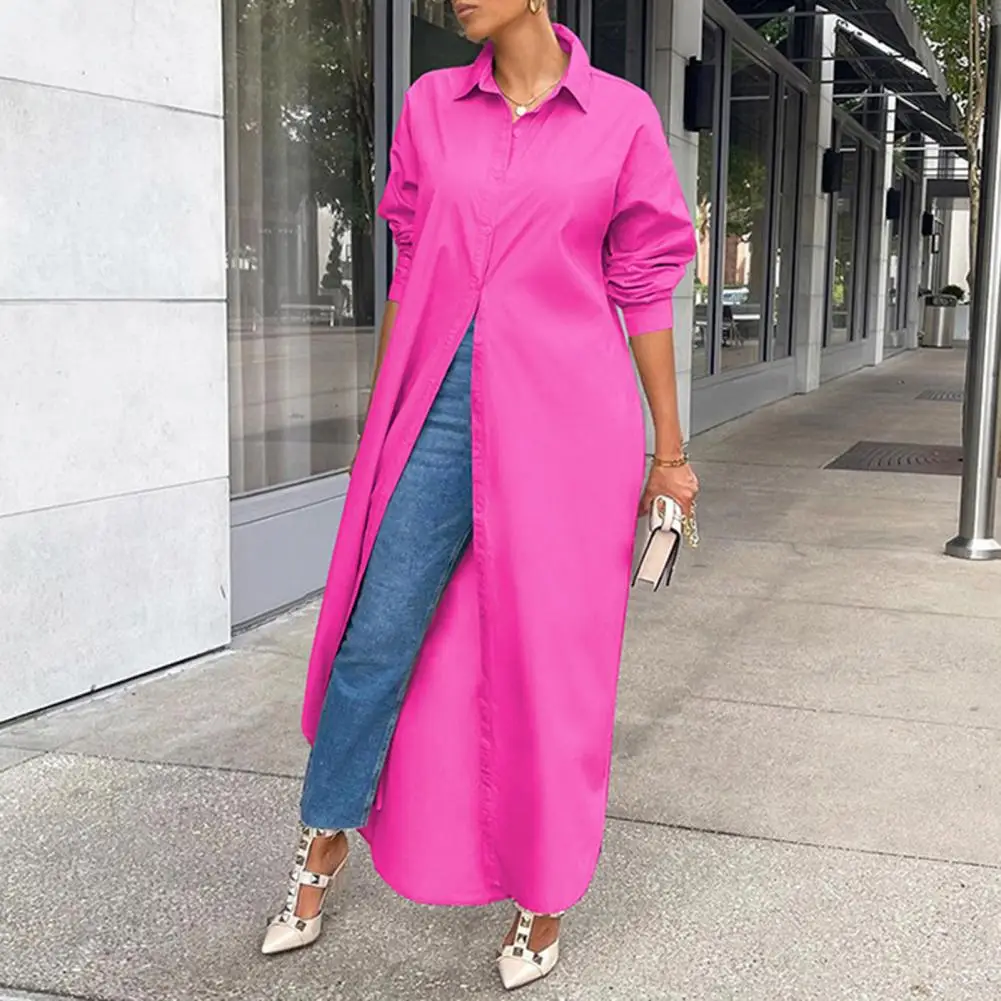 Stylish Pure Color Oversize Maxi Shirt Cardigan Shirt Dress Comfortable Loose Fit
Stylish Pure Color Oversize Maxi Shirt Cardigan Shirt Dress Comfortable Loose Fit