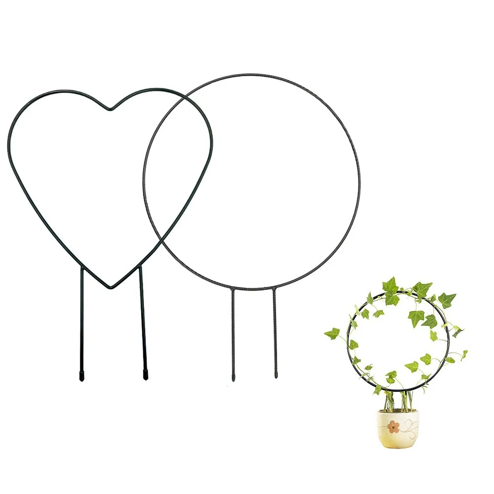 Heart-shaped/round Garden Plant Bracket Climbing Support Frame Metal Iron Fixed Pole Black For Plants Climbing Garden Decoration
Heart-shaped/round Garden Plant Bracket Climbing Support Frame Metal Iron Fixed Pole Black For Plants Climbing Garden Decoration