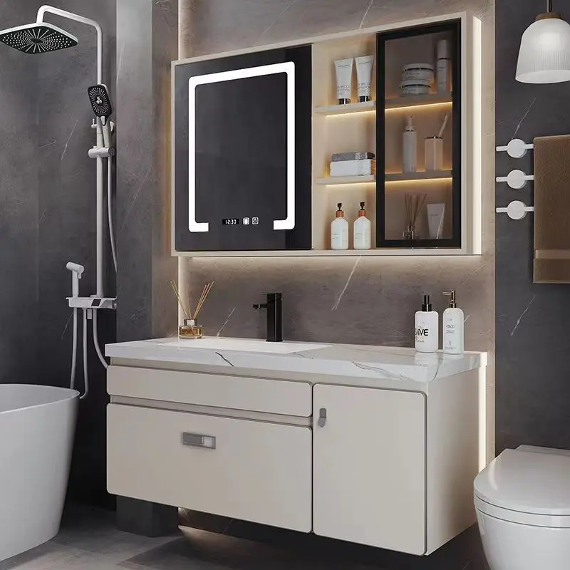 Light Luxury Ceramic Integrated Bathroom Cabinets WashBasin Simple Modern Bathroom Vanity Smart Mirror Cabinet Home Furniture
Light Luxury Ceramic Integrated Bathroom Cabinets WashBasin Simple Modern Bathroom Vanity Smart Mirror Cabinet Home Furniture