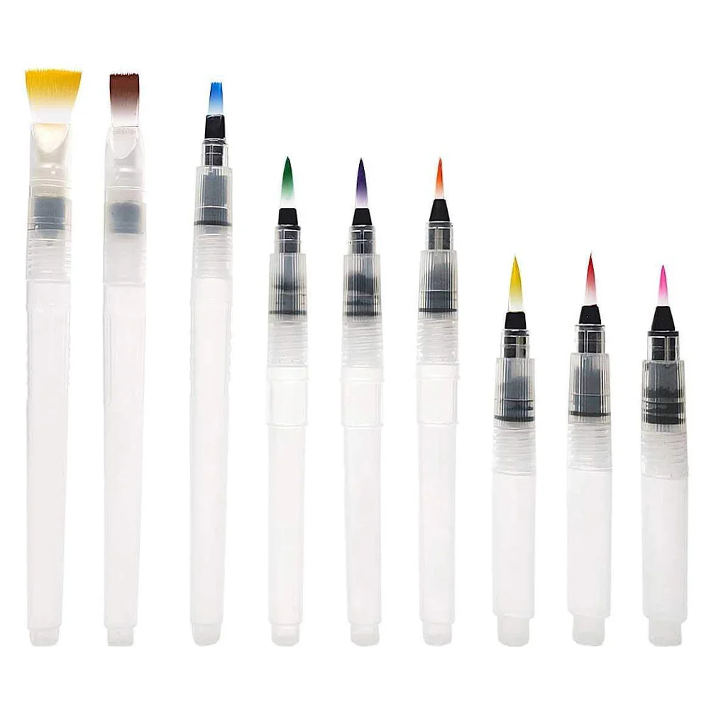 9 Pcs Water Brush Pen Color Pens Portable Soluble Colored Pencils Coloring White Colors Drawing
9 Pcs Water Brush Pen Color Pens Portable Soluble Colored Pencils Coloring White Colors Drawing