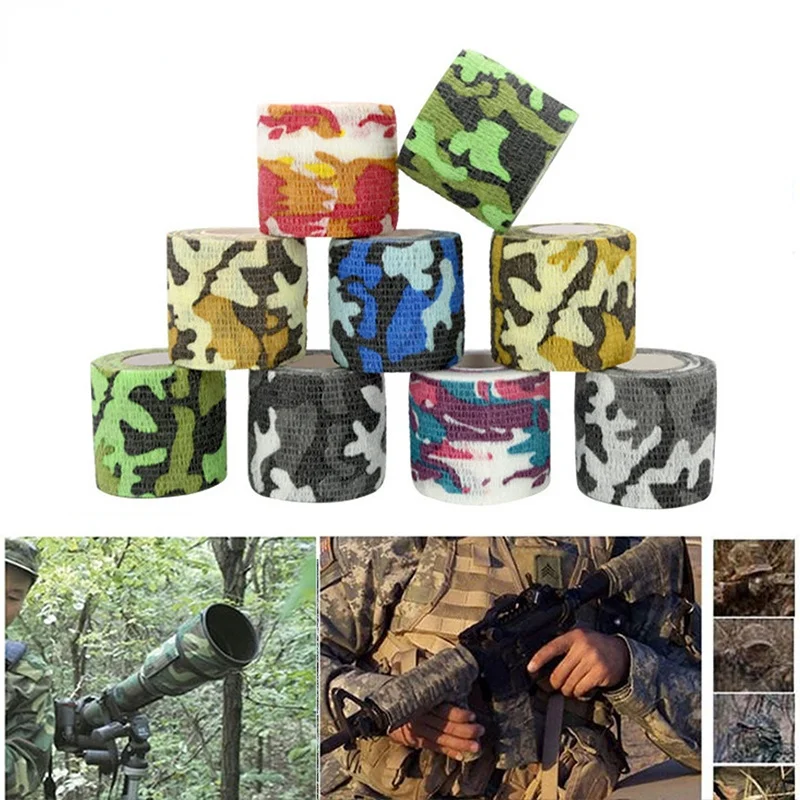 Camouflage Self Adhesive Bandage Elastic Non Woven Outdoor Sports Ankle Wrist Protection Finger Tape
Camouflage Self Adhesive Bandage Elastic Non Woven Outdoor Sports Ankle Wrist Protection Finger Tape