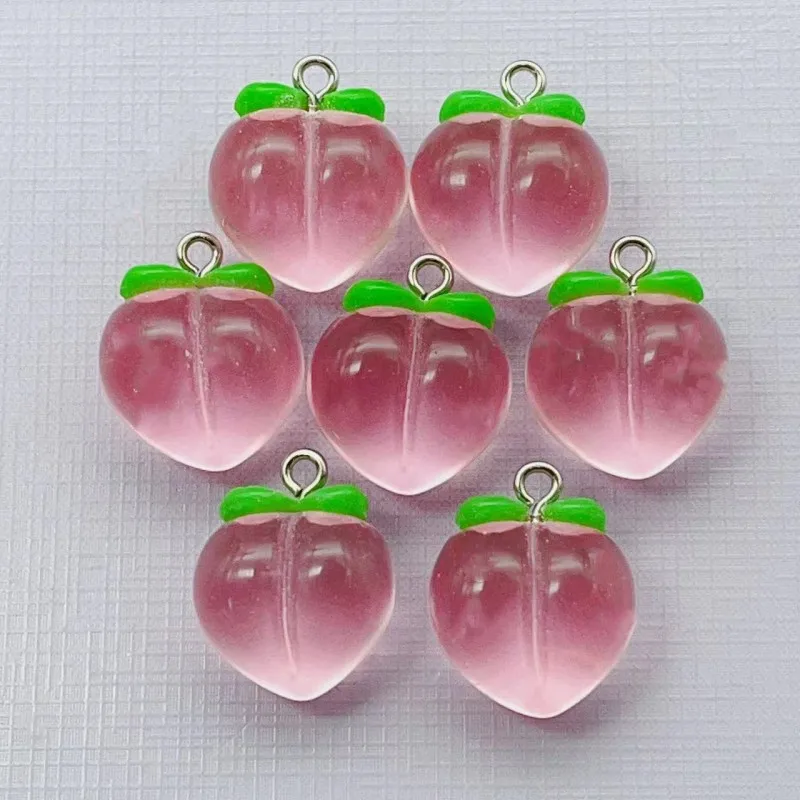 10pcs/pack Cute Clear Pink Peach Resin Charms Lovely 3D Small Fruit Pendant For Earring Bracelet Keychain DIY Jewelry Make F491
10pcs/pack Cute Clear Pink Peach Resin Charms Lovely 3D Small Fruit Pendant For Earring Bracelet Keychain DIY Jewelry Make F491