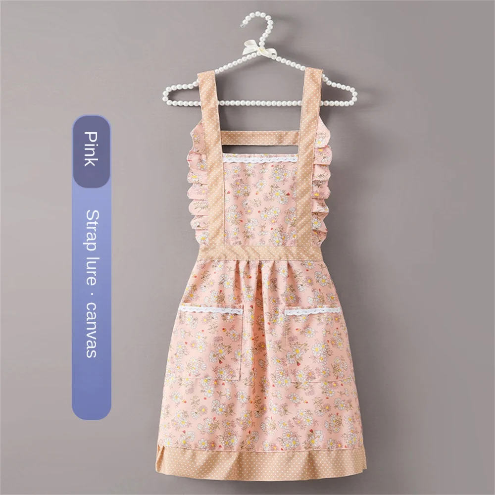 Home Cleaning Kitchen Apron Lace Female Princess Style Sleeveless Apron Korean Style Pastoral Adult Work Clothes Cooking Apron
Home Cleaning Kitchen Apron Lace Female Princess Style Sleeveless Apron Korean Style Pastoral Adult Work Clothes Cooking Apron