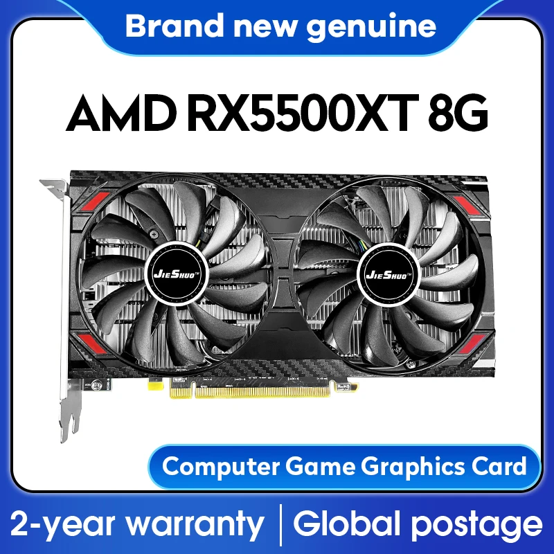 Jieshuo Rx 5500xt 8g D6 игровая площадка с 8g/128bit/gddr6 память 16ghz Бесплатная доставка прямой TX
Jieshuo Rx 5500xt 8g D6 игровая площадка с 8g/128bit/gddr6 память 16ghz Бесплатная доставка прямой TX