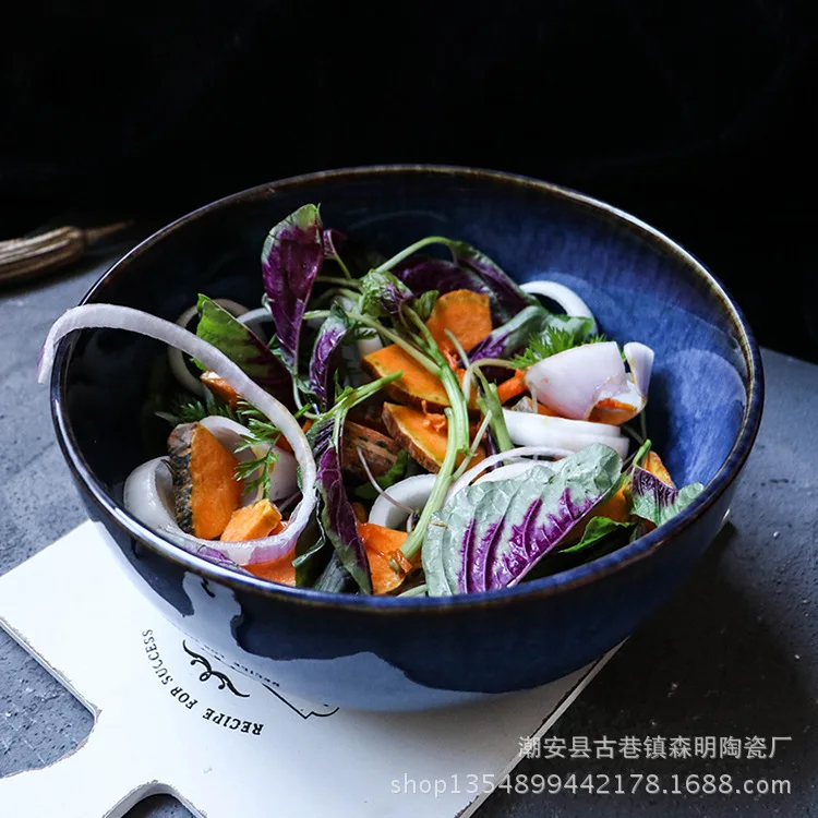 Japanese Style Nordic Retro Kiln Ceramic Household Rice Porridge Fruit Salad Noodle Bowl Restaurant Rice Bowl Householdtableware
Japanese Style Nordic Retro Kiln Ceramic Household Rice Porridge Fruit Salad Noodle Bowl Restaurant Rice Bowl Householdtableware