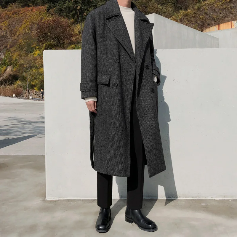 Autumn Winter Thickened woolen Coat Men Mid-Length High-Quality Trench Coat Men Casual Loose Woolen Coat Warm Long Coat Men
Autumn Winter Thickened woolen Coat Men Mid-Length High-Quality Trench Coat Men Casual Loose Woolen Coat Warm Long Coat Men