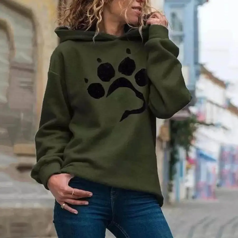 Women Hoodie Sweatshirt Cartoon Paw Print Hooded Hat Loose Thick Cold-proof Pullover Plush Soft Spring Hoodie for Daily Wear
Women Hoodie Sweatshirt Cartoon Paw Print Hooded Hat Loose Thick Cold-proof Pullover Plush Soft Spring Hoodie for Daily Wear