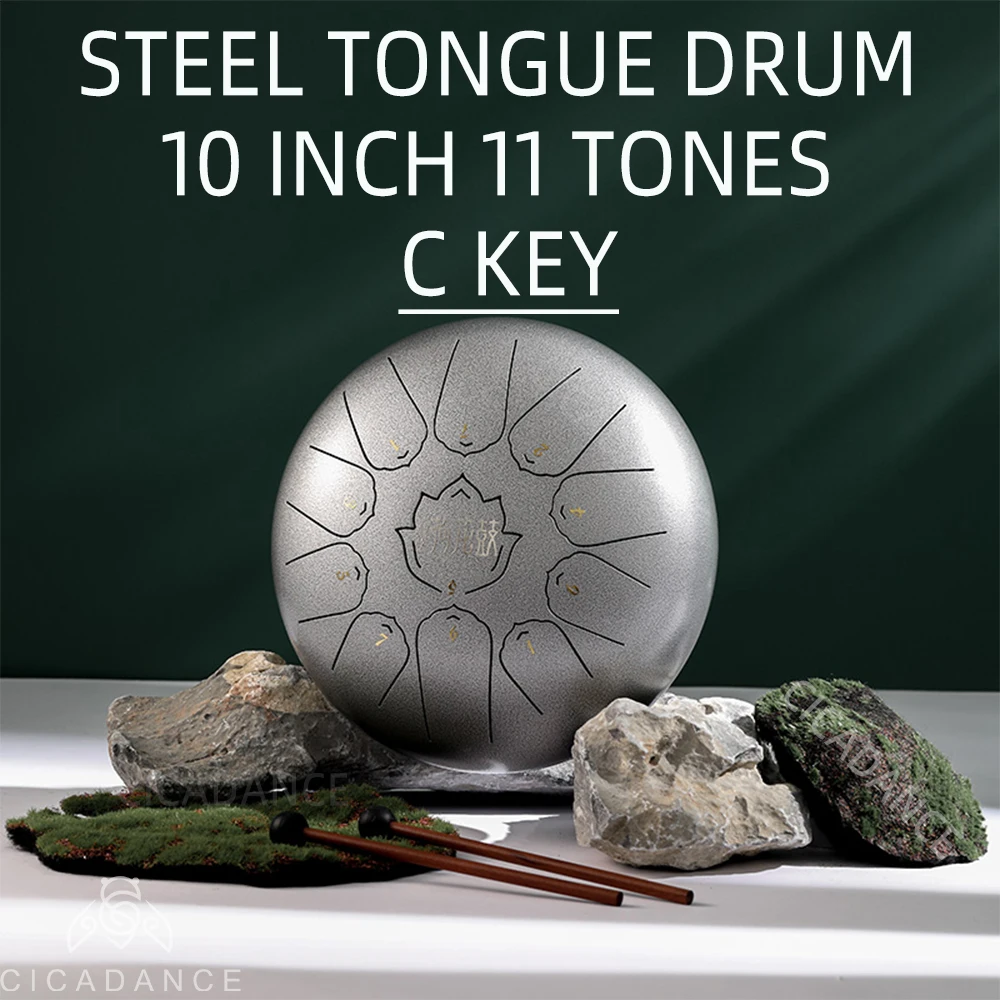 Tongue Drum 10 Inch 11 Tones Steel Drums C Key Yoga Meditation Music Healing Percussion instruments Musical With Accessories
Tongue Drum 10 Inch 11 Tones Steel Drums C Key Yoga Meditation Music Healing Percussion instruments Musical With Accessories