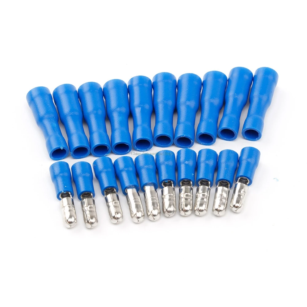 100PCS Blue Assorted Female + Male Bullet Butt Connector Insulated Crimp Wire Terminals kit 16-14 AWG
100PCS Blue Assorted Female + Male Bullet Butt Connector Insulated Crimp Wire Terminals kit 16-14 AWG