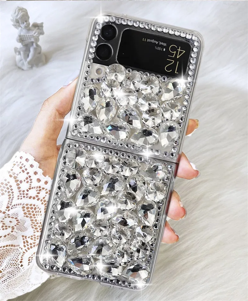 Glitter Diamond Phone Case Rhinestone Bling Cover For Samsung Galaxy Z Flip 3 Z Flip 4 Case Women's Rhinestone Pink Transparent
Glitter Diamond Phone Case Rhinestone Bling Cover For Samsung Galaxy Z Flip 3 Z Flip 4 Case Women's Rhinestone Pink Transparent