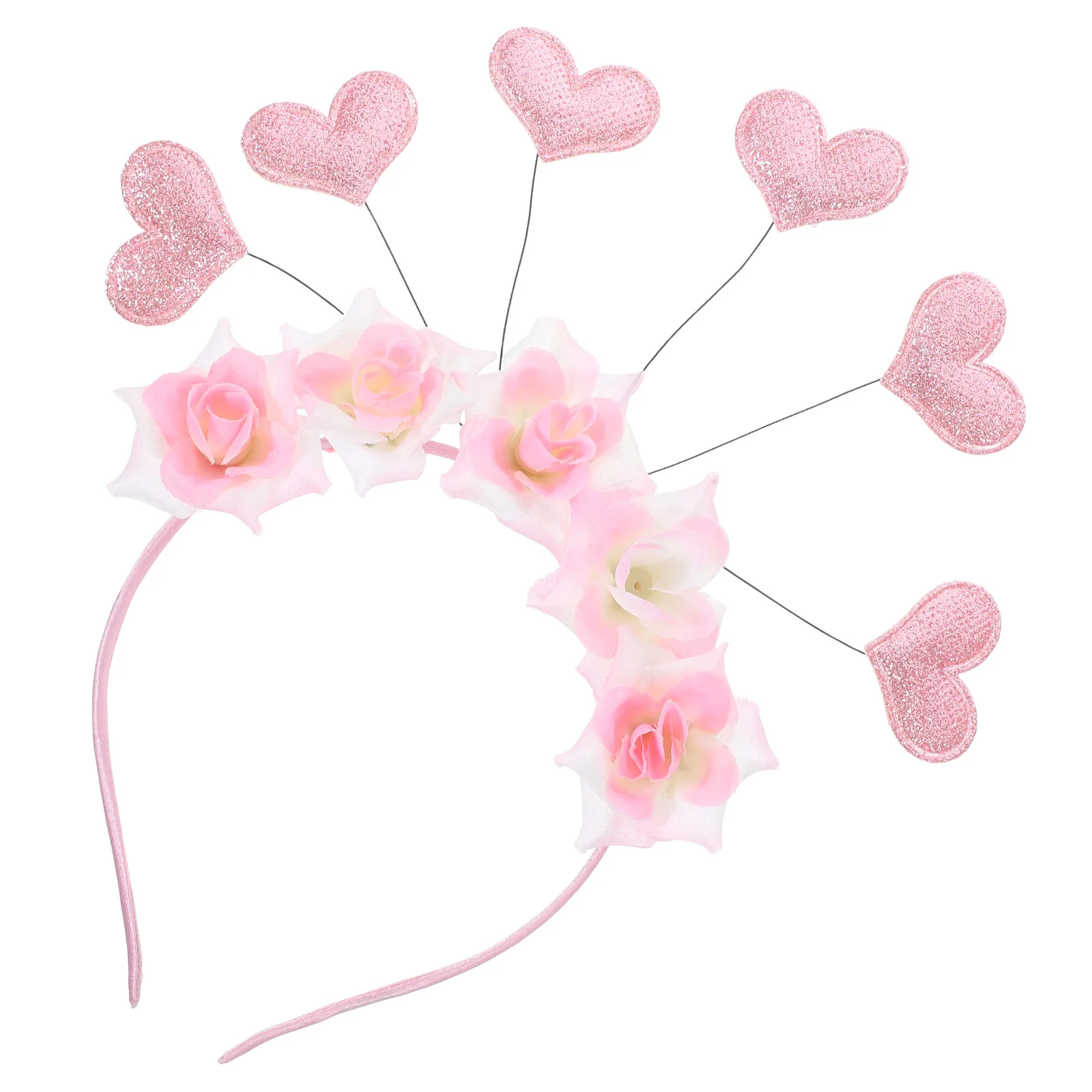 

Valentine Headband Party Headdress Flower Shape Heart Headpiece Hair Band Decor