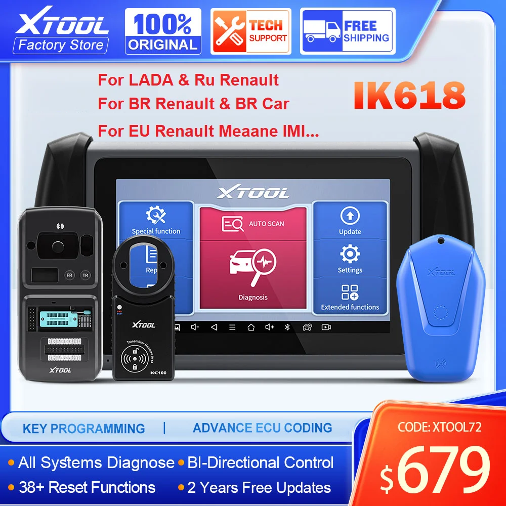XTOOL InPlus IK618 2023 новейший автомобильный профессиональный программатор ключей все системы диагностические инструменты иммобилайзер с M822 KC100 KS01 CANFD 38 услуги поддержка RU местные автомобили
XTOOL InPlus IK618 2023 новейший автомобильный профессиональный программатор ключей все системы диагностические инструменты иммобилайзер с M822 KC100 KS01 CANFD 38 услуги поддержка RU местные автомобили
