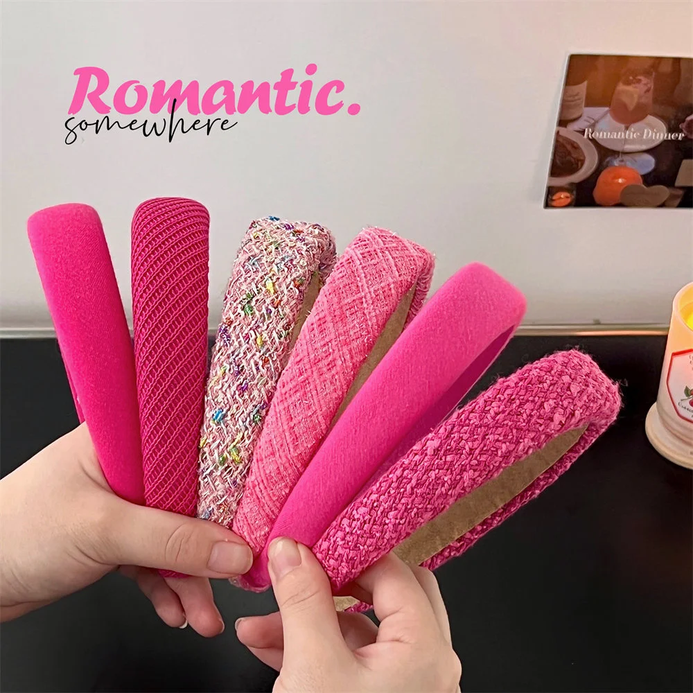 Fresh Pink Red Sponge Striped Color Dot Wide Hairbands For Woman Temperament Designer Fairy Sweet Head Band Fashion Accessories
Fresh Pink Red Sponge Striped Color Dot Wide Hairbands For Woman Temperament Designer Fairy Sweet Head Band Fashion Accessories