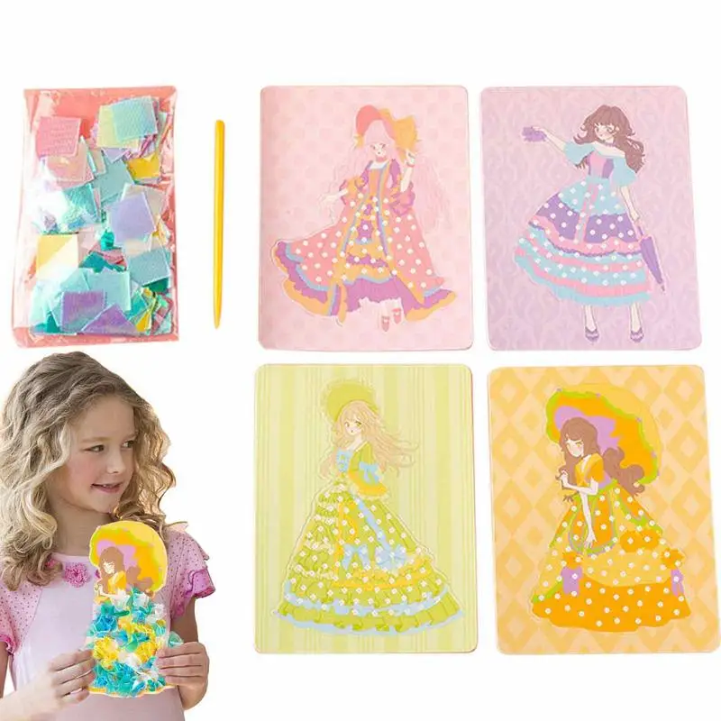 Sticker Dress Up Book Princess DIY Poke Painting Kit Portable Colorful Sticker Hand-Painted Poking Stickers Reusable Sticker
Sticker Dress Up Book Princess DIY Poke Painting Kit Portable Colorful Sticker Hand-Painted Poking Stickers Reusable Sticker