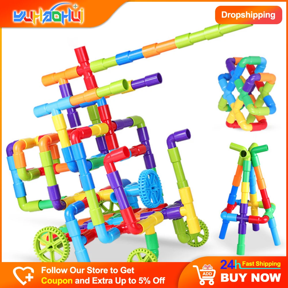 3-6 Years Old Children's Splicing Water Pipe Plastic Building Block Toy Large Particle Educational Children's Building Block Toy
3-6 Years Old Children's Splicing Water Pipe Plastic Building Block Toy Large Particle Educational Children's Building Block Toy