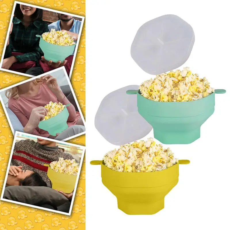 Silicone Bowl With Lid Creative Silicone Corn Bowl Foldable Home DIY Microwaveable Bucket Kitchen Easy Tool For Household Party
Silicone Bowl With Lid Creative Silicone Corn Bowl Foldable Home DIY Microwaveable Bucket Kitchen Easy Tool For Household Party
