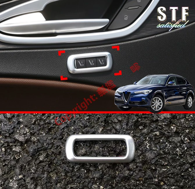

ABS Chrome Interior Seat Memory Adjustment Button Cover Trim For Alfa Romeo Stelvio 2017 2018 2019 Car Accessories Stickers