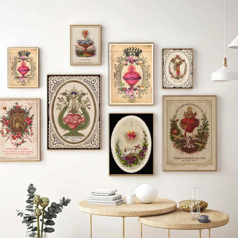 Vintage Sacred Heart of Jesus Art Prints Poster Abstract Religion Canvas Painting Retro Wall Picture Home Decoration Cuadros
Vintage Sacred Heart of Jesus Art Prints Poster Abstract Religion Canvas Painting Retro Wall Picture Home Decoration Cuadros