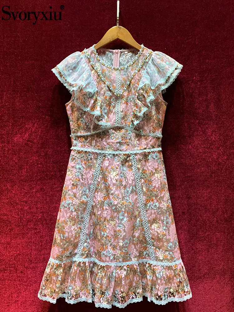 Svoryxiu Designer Women Summer Vintage Party Dress Fashion Butterfly Sleeve Diamonds Beading Lace Embroidery Loose Midi Dress
Svoryxiu Designer Women Summer Vintage Party Dress Fashion Butterfly Sleeve Diamonds Beading Lace Embroidery Loose Midi Dress