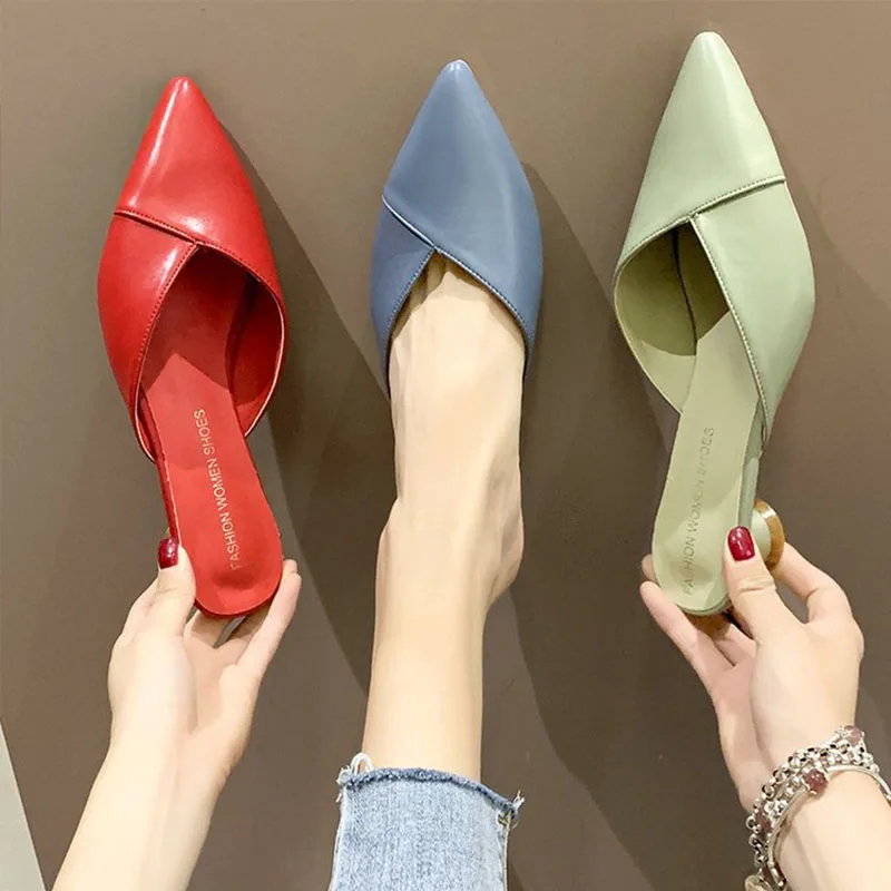 Summer Casual Slippers Ladies Low Heels Fashion Female Pointed Toe Shoes Women Candy Colors Footwear
Summer Casual Slippers Ladies Low Heels Fashion Female Pointed Toe Shoes Women Candy Colors Footwear