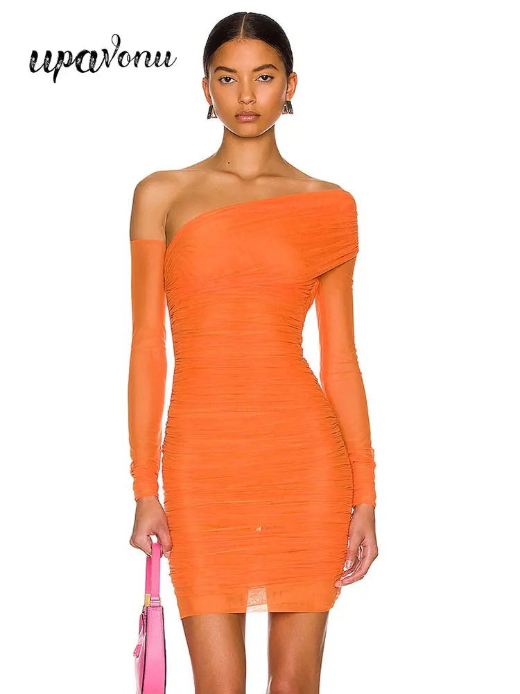 Free Shipping Fashion Patchwork Mesh Mini Dress 2022 Summer Women's Sexy Slanted Shoulder Draped Bodycon Evening Party Dresses
Free Shipping Fashion Patchwork Mesh Mini Dress 2022 Summer Women's Sexy Slanted Shoulder Draped Bodycon Evening Party Dresses