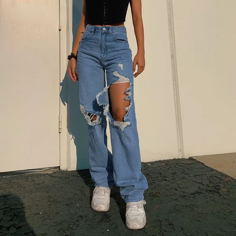 Hollow Out Distressed Ripped Jeans for Women Casual Vintage Skinny High Waisted Denim Pants Capris High Street Punk Pants
Hollow Out Distressed Ripped Jeans for Women Casual Vintage Skinny High Waisted Denim Pants Capris High Street Punk Pants