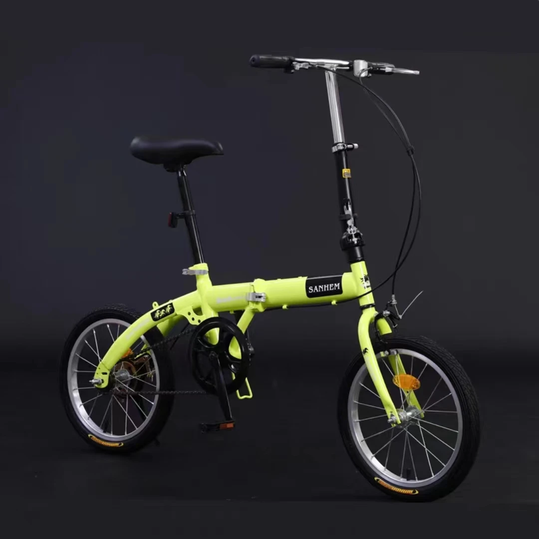 

Модные 16-дюймовые складные велосипеды с переменной скоростью и двойным дисковым тормозом, маленькие мужские и женские фотовелосипеды