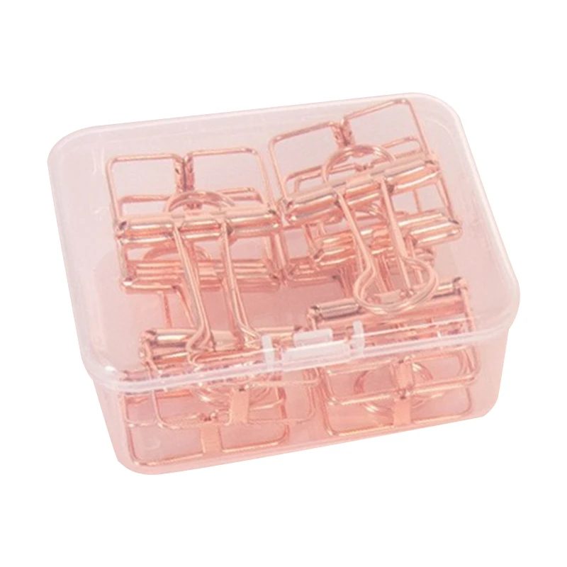 10Pcs Colorful Binder Clips with Box Metal Paper Clamps Stainless Steel Binder Clip Compact File Clips for Office School 
10Pcs Colorful Binder Clips with Box Metal Paper Clamps Stainless Steel Binder Clip Compact File Clips for Office School