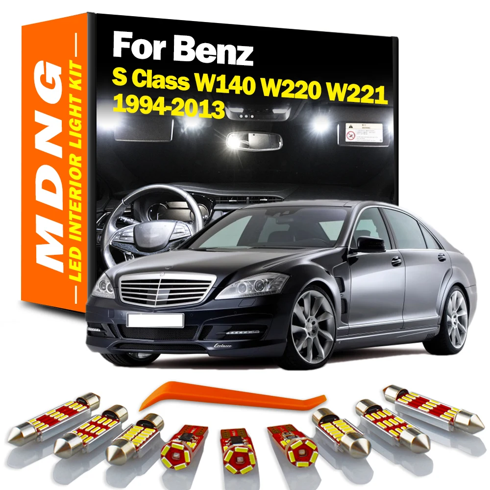 Яркий комплект MDNG для Mercedes Benz S Class W140 W220 W221 1994-2012 2013, купольная лампа для багажника, Автомобильные светодиодные лампы
Яркий комплект MDNG для Mercedes Benz S Class W140 W220 W221 1994-2012 2013, купольная лампа для багажника, Автомобильные светодиодные лампы