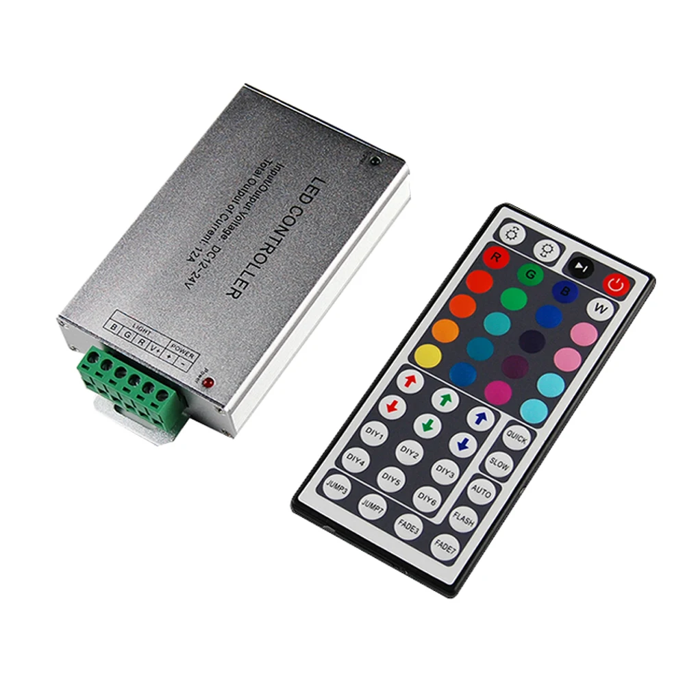 

RGB LED Controller Dimmer DC12V 24key 44 Key IR Remote 144W For RGB LED Strip Light SMD3528 20m 5050 10m