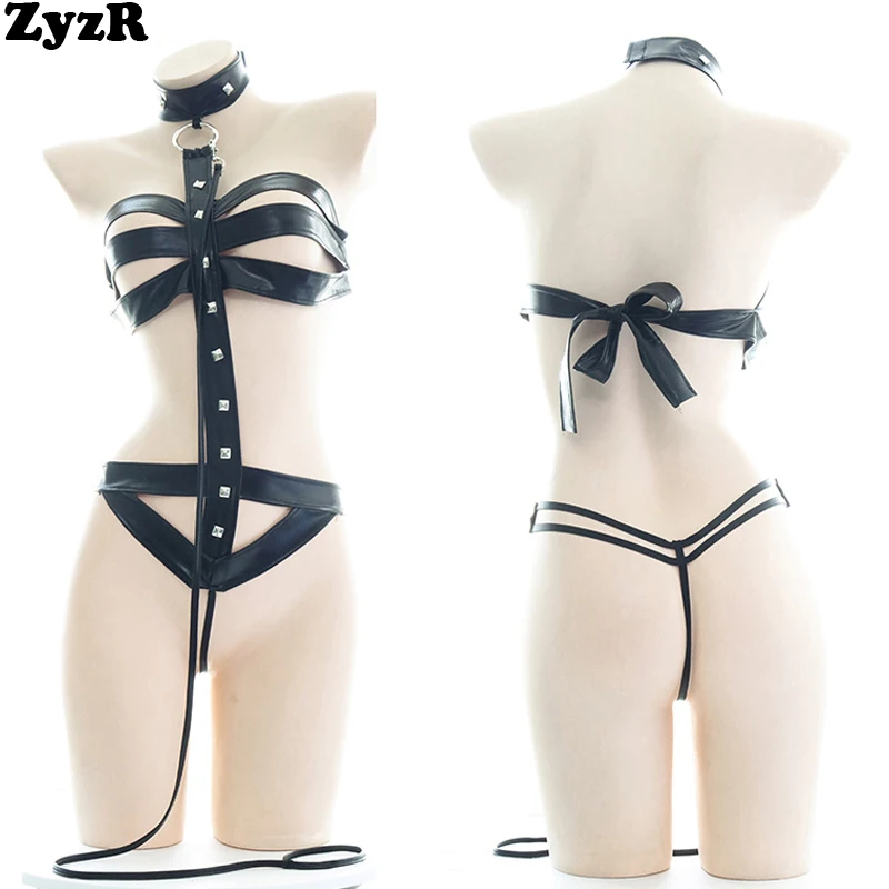 ZyzR Rivet Straps Boysuit Temptation Uniform Outfit Women Bandage One-piece Sexy Lingerie Erotic Pajamas Costumes
ZyzR Rivet Straps Boysuit Temptation Uniform Outfit Women Bandage One-piece Sexy Lingerie Erotic Pajamas Costumes