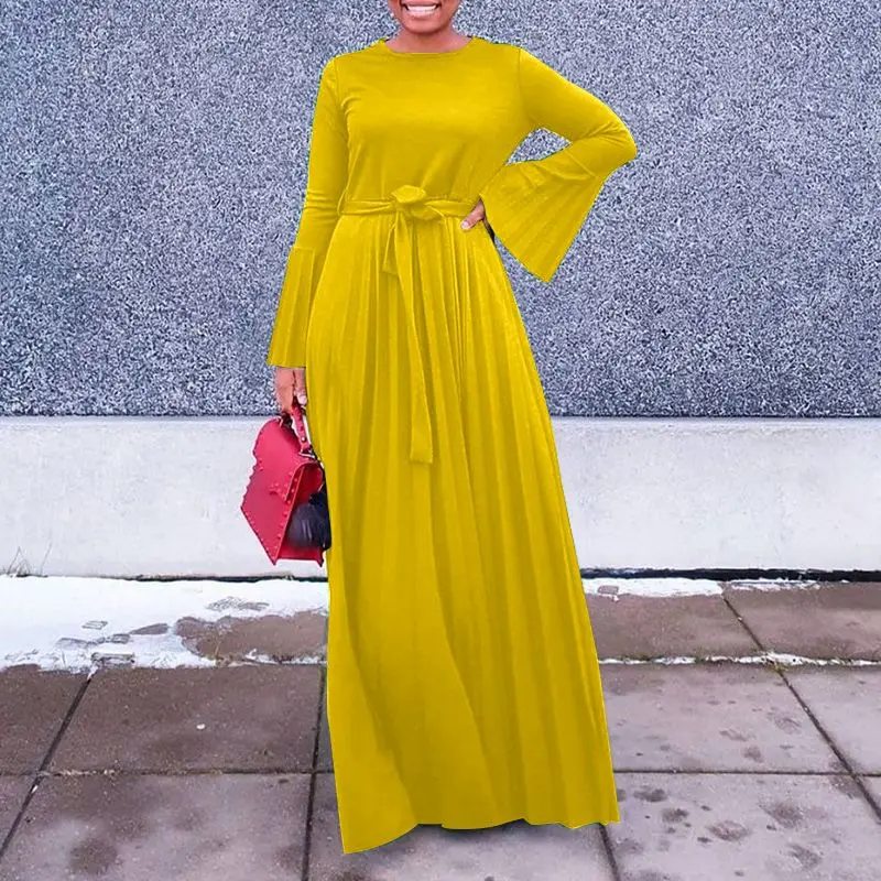 Party Dress With Belt VONDA Autumn O-Neck Flare Sleeve Robe Ladies Beach Sundress Fall Robes Female Bohemian Party Vestidos
Party Dress With Belt VONDA Autumn O-Neck Flare Sleeve Robe Ladies Beach Sundress Fall Robes Female Bohemian Party Vestidos
