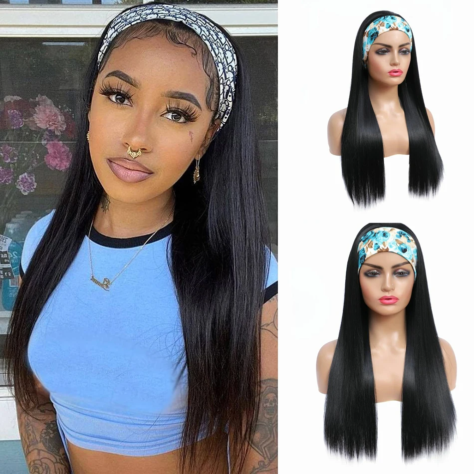 LANYI Headband Synthetic Wig Long Black Straight Easy to Wear Glue Free High Density High Heat Resistant Natural Wig 26 Inches
LANYI Headband Synthetic Wig Long Black Straight Easy to Wear Glue Free High Density High Heat Resistant Natural Wig 26 Inches