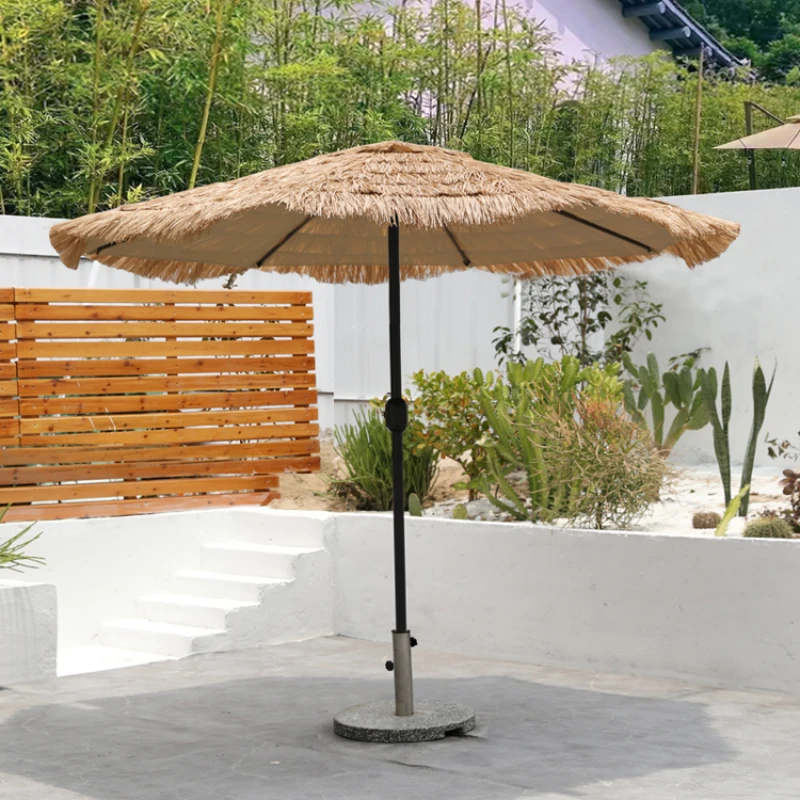 Зонт уличный с соломенным покрытием, живописный зонтик для курорта с центральным столбом, имитация соломенного зонтика, зонтик для внутреннего дворика, пляжный зонтик 
Зонт уличный с соломенным покрытием, живописный зонтик для курорта с центральным столбом, имитация соломенного зонтика, зонтик для внутреннего дворика, пляжный зонтик
