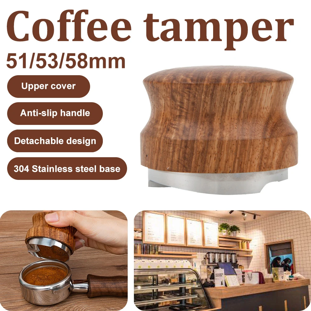 Tampers Wooden Stainless Steel 51/53/58 mm Coffee Tamper Powder Press Espresso Distributor Leveler Tool For Portafilter
Tampers Wooden Stainless Steel 51/53/58 mm Coffee Tamper Powder Press Espresso Distributor Leveler Tool For Portafilter