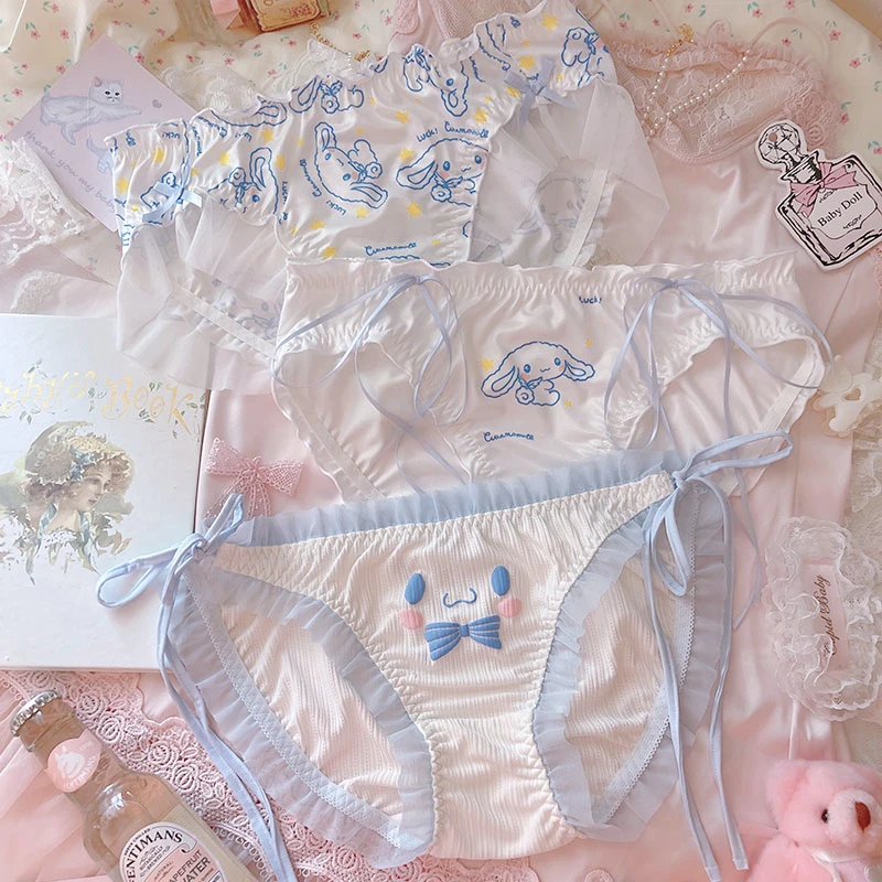 3Pcs Ladies Soft Underwear Suit Kawaii Sanrio Cinnamoroll Women Sexy Sweet Ruffles Straps Briefs Anime Girls Panties Underpants
3Pcs Ladies Soft Underwear Suit Kawaii Sanrio Cinnamoroll Women Sexy Sweet Ruffles Straps Briefs Anime Girls Panties Underpants