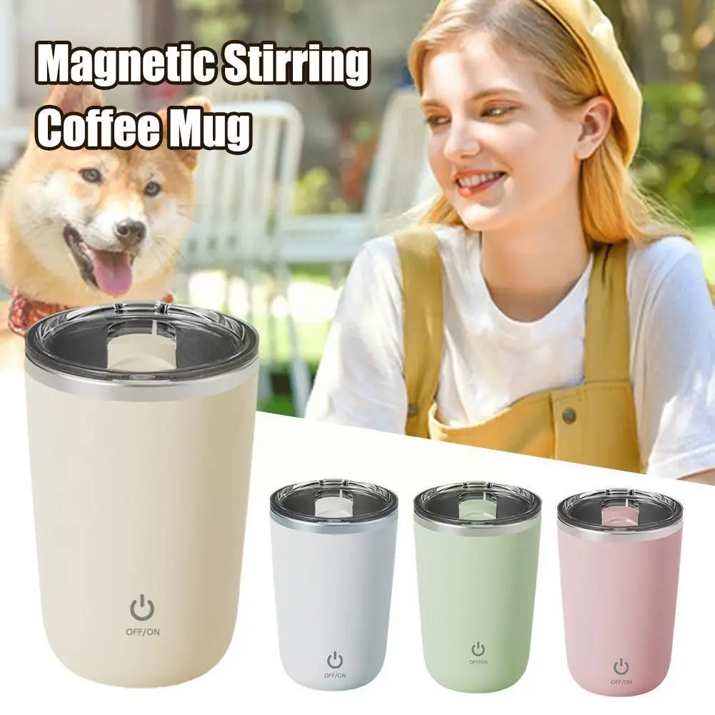 

350ml Automatic Self Stirring Mug Coffee Milk Juice Stainless Cup Electric Steel Magnetic Mixing Lazy Mug Portable Rotating U6U9