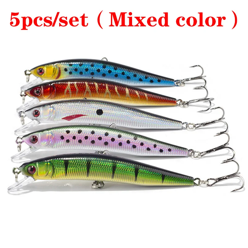 Fishing Lure 5pcs/Set Crank Wobblers Hard Bait Lifelike Fish For Pike Bass 3DEyes Artificial Lure Floating Swimbait 10cm 8.4g
Fishing Lure 5pcs/Set Crank Wobblers Hard Bait Lifelike Fish For Pike Bass 3DEyes Artificial Lure Floating Swimbait 10cm 8.4g