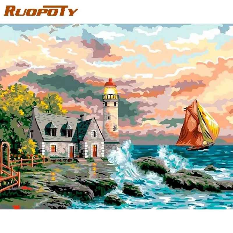 RUOPOTY Acrylic Painting By Numbers Frame Paint Kit Coloring By Numbers Sailboat Lighthouse Acrylic Paints Home Decor Diy Crafts
RUOPOTY Acrylic Painting By Numbers Frame Paint Kit Coloring By Numbers Sailboat Lighthouse Acrylic Paints Home Decor Diy Crafts