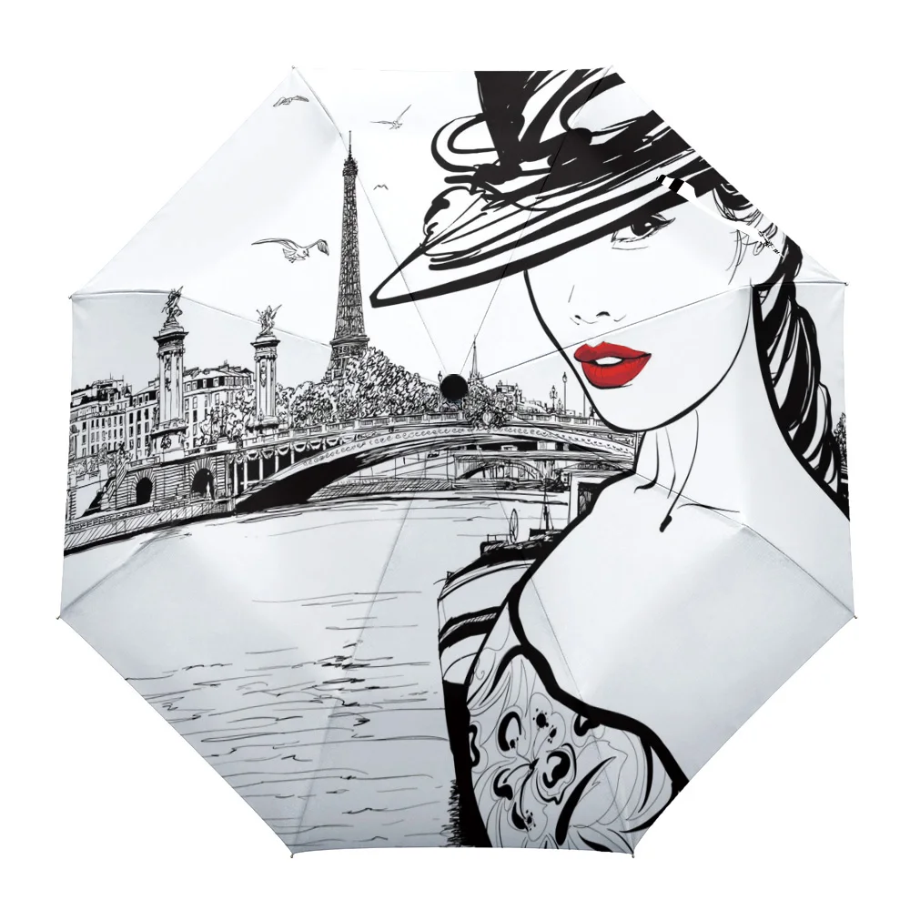 Paris Seine Eiffel Tower Paris Rain Umbrella Folding Sun Umbrella Outdoor Sunscreen Anti-UV Parasol Female Male Umbrellas 
Paris Seine Eiffel Tower Paris Rain Umbrella Folding Sun Umbrella Outdoor Sunscreen Anti-UV Parasol Female Male Umbrellas