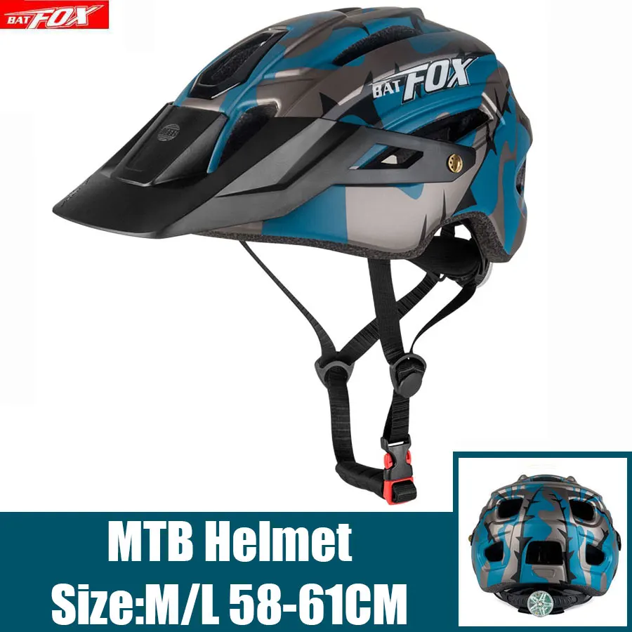 BATFOX MTB Cycling Bike Sports Safety Helmet OFF-ROAD Super Mountain Bicycle Helmet Outdoors Riding Protective Tail Light Helmet
BATFOX MTB Cycling Bike Sports Safety Helmet OFF-ROAD Super Mountain Bicycle Helmet Outdoors Riding Protective Tail Light Helmet