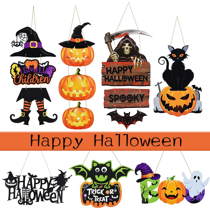 Halloween Hanging Pendant Pumpkin Ghost Bat Witch Door Window Hanging Ornament Halloween Festival Scene Hanted House Decoration
Halloween Hanging Pendant Pumpkin Ghost Bat Witch Door Window Hanging Ornament Halloween Festival Scene Hanted House Decoration