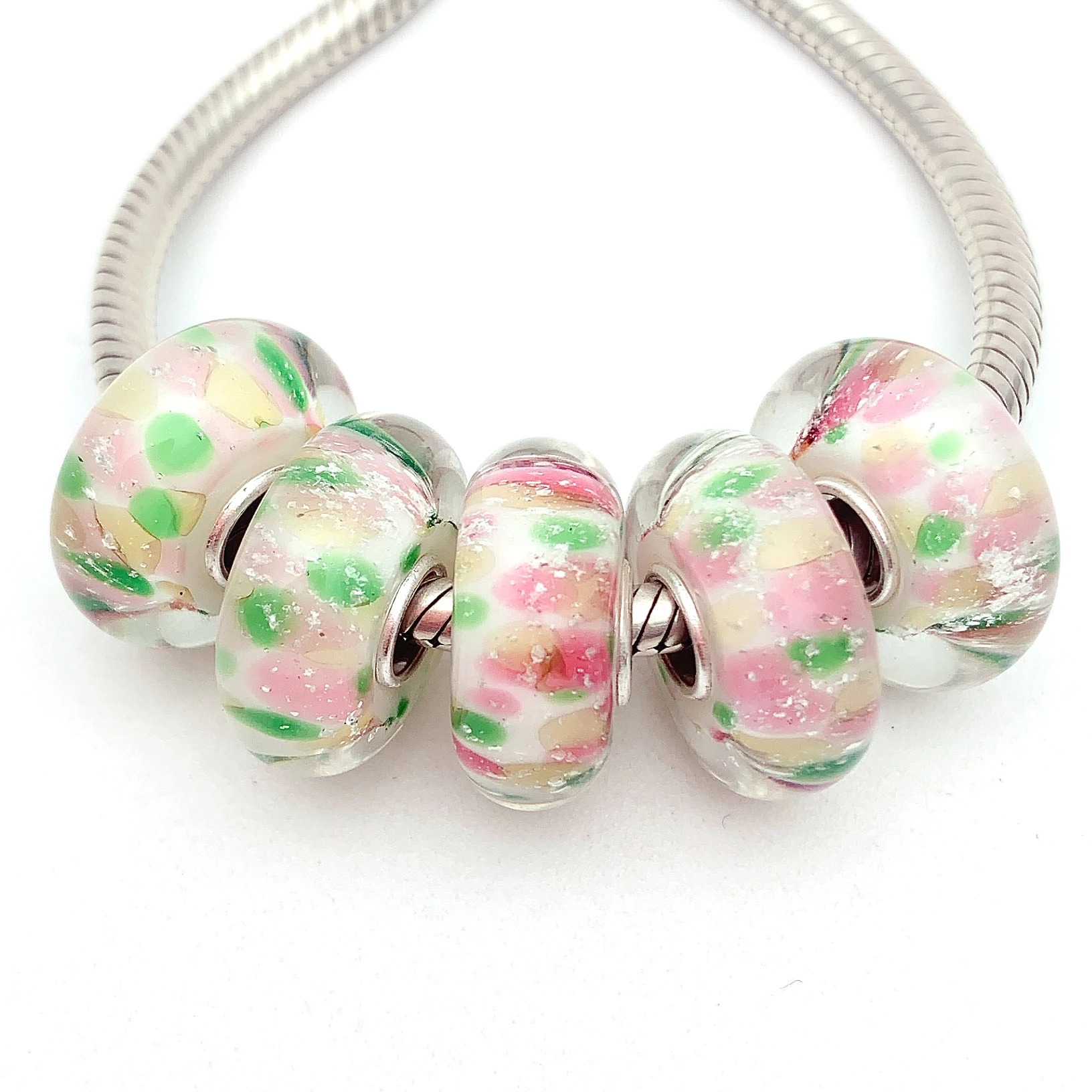 YG51 5X 100% Authenticity S925 Sterling Silver Beads Murano Glassbeads beads Fit European Charms Bracelet diy jewelry Lampwork
YG51 5X 100% Authenticity S925 Sterling Silver Beads Murano Glassbeads beads Fit European Charms Bracelet diy jewelry Lampwork