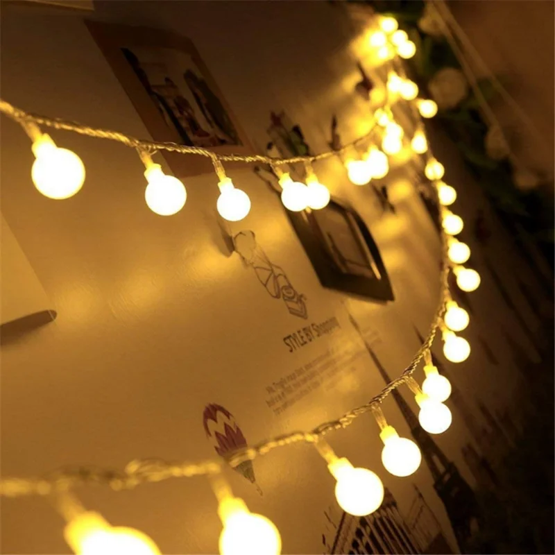 1.5M 3M 6M LED Christmas Decorations Crystal Ball Garland String Lights Flash Indoor Holiday Lamp Fairy Lights Battery Operated
1.5M 3M 6M LED Christmas Decorations Crystal Ball Garland String Lights Flash Indoor Holiday Lamp Fairy Lights Battery Operated