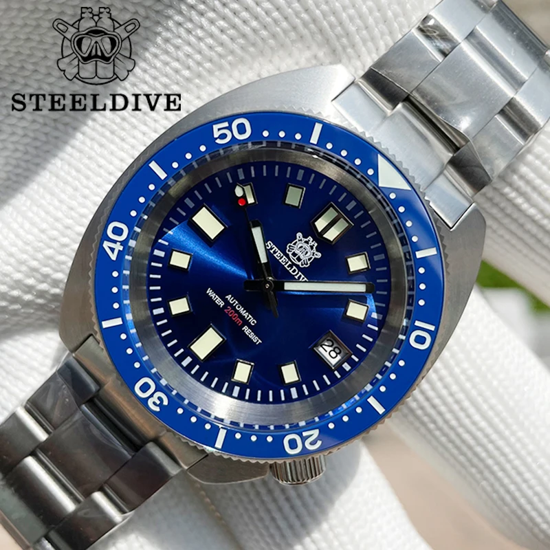 STEELDIVE Official SD1977 Fashion Mechanical Wristwatch Dive Watch For Men Ceramic Bezel Thin Abalone Series 20BAR Waterproof
STEELDIVE Official SD1977 Fashion Mechanical Wristwatch Dive Watch For Men Ceramic Bezel Thin Abalone Series 20BAR Waterproof