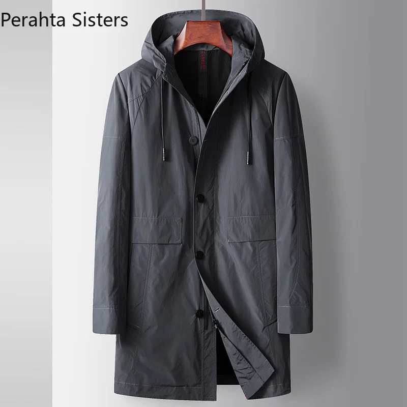 Brand Top Quality Men Trench Coat 2023 New Spring Autumn Long Section Zipper Hooded Young Luxury Business Casual Coats M-4XL
Brand Top Quality Men Trench Coat 2023 New Spring Autumn Long Section Zipper Hooded Young Luxury Business Casual Coats M-4XL