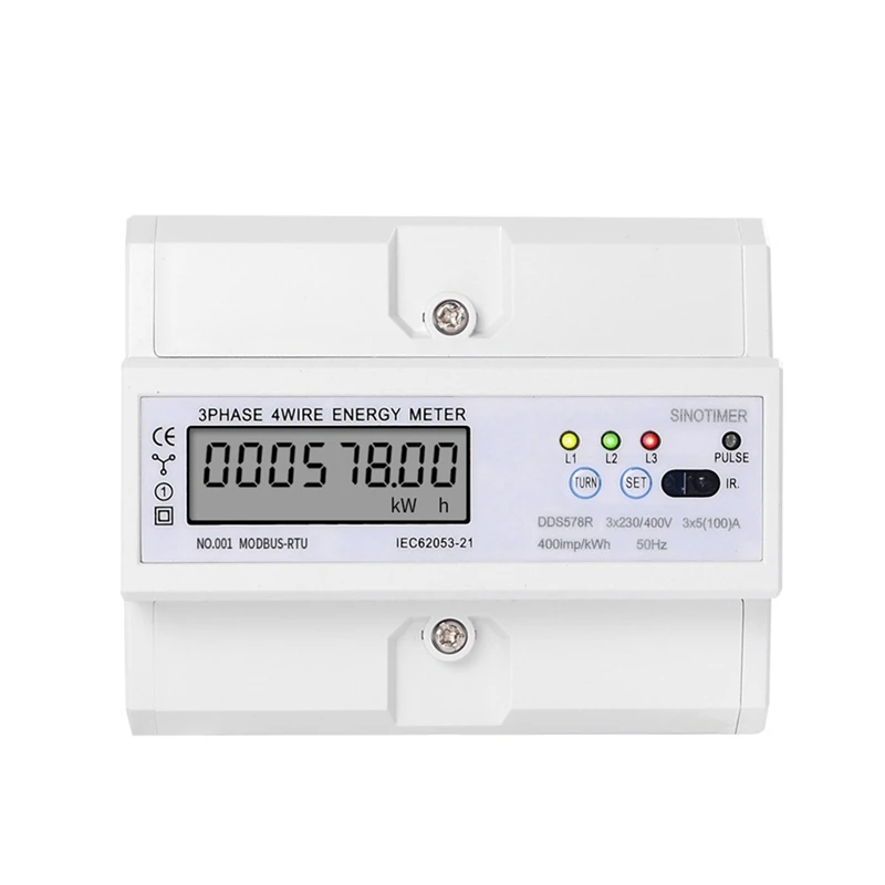 SINOTIMER DDS578R Three-Phase Liquid Crystal Display Home 380V Rail Type Watt-Hour Meter 7P Watt-Hour Meter
SINOTIMER DDS578R Three-Phase Liquid Crystal Display Home 380V Rail Type Watt-Hour Meter 7P Watt-Hour Meter
